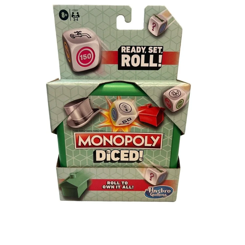 MONOPOLY Diced Game, Easy‎ to Learn Game, Quick Game, Portable Travel Board Game